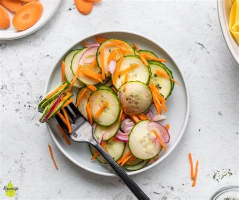 Carrot Cucumber Salad For One Nourish Nutrition Blog