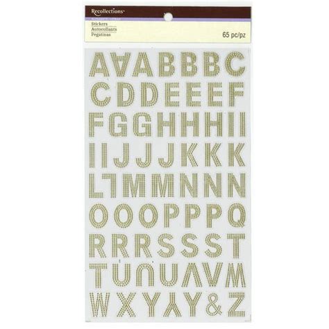 Gold Foil Embossed Alphabet Stickers By Recollections™ Alphabet