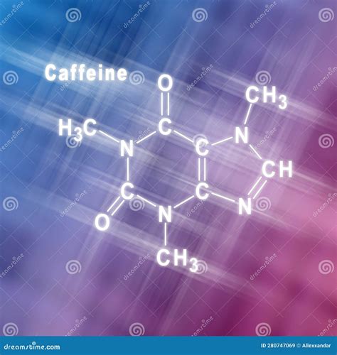 Caffeine Structural Chemical Formula Stock Illustration Illustration