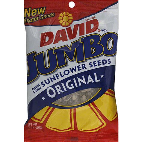 David Original Jumbo Roasted Salted Sunflower Seeds Sunflower Seeds