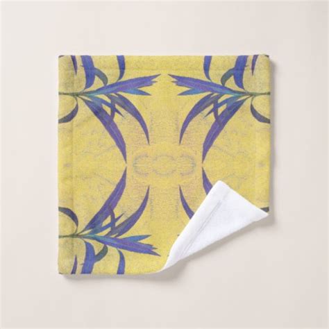 Rustic Blue And Yellow Bath Towel Set Zazzle