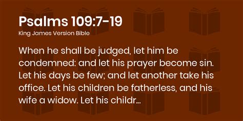 Psalms 109 7 19 KJV When He Shall Be Judged Let Him Be Condemned