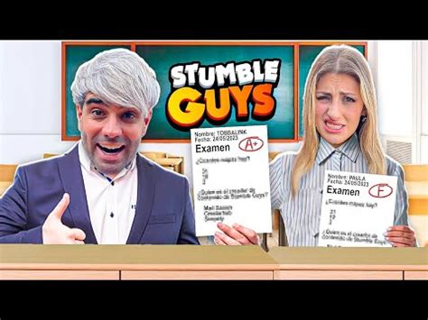 NOS ENFRENTAMOS al EXAMEN de STUMBLE GUYS Quién sabrá más de los dos