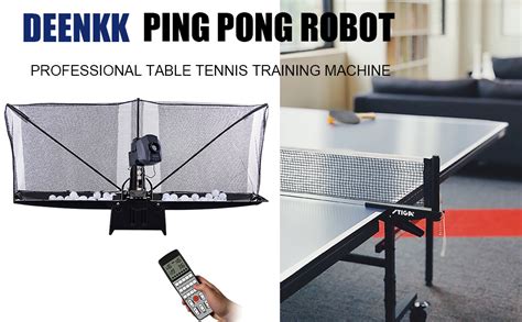 Deenkk Table Tennis Robot With Net Ping Pong Ball Machine For Practice