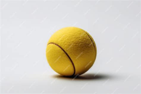 Premium AI Image | A yellow tennis ball on a white background