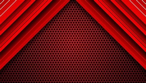 Fondo de juego futurista rojo oscuro abstracto con un patrón hexagonal