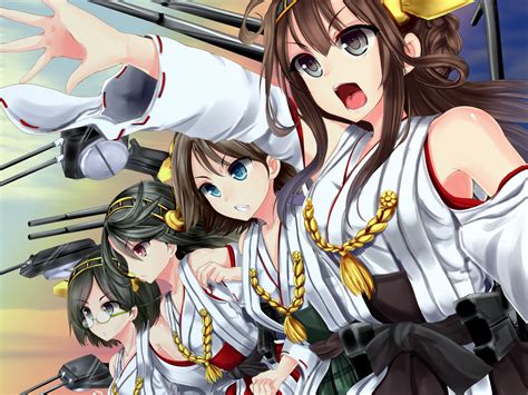 Kongou Class Battleships Haruna Kantai Collection Kirishima