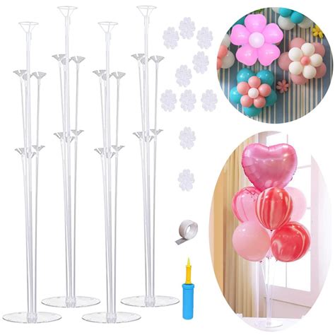 Table Balloon Stand Kit 4 Setsreusable Clear Balloon Holder7 Balloon