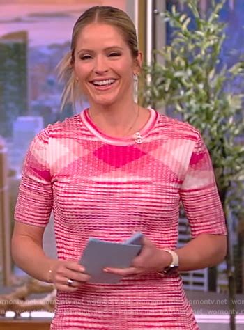 Wornontv Saras Pink Space Dye Sweater Dress On The View Sara Haines