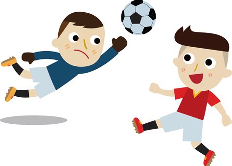 Open Full Size Football Cartoon Illustration Kids Playing Soccer