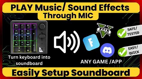 🔊play Music Sound Effects Through Your Microphone Setup Soundboard