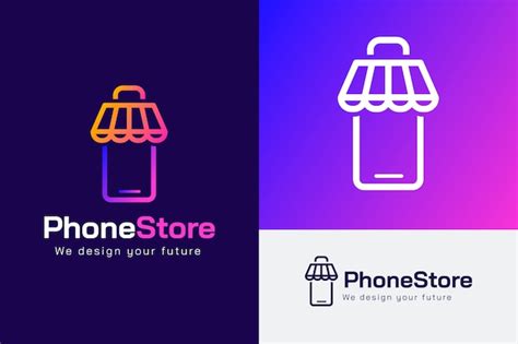 Premium Vector Gradient Mobile Store Logo Design