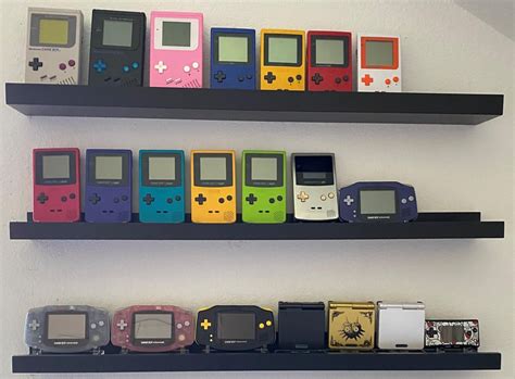 All My Gameboys On Their New Shelves Gameboy