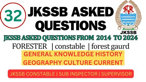 Jkssb Previous Year Paper Jkssb Asked Questions Jkssb Exams