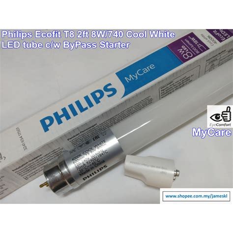 Philips Ecofit Ft W Cool Daylight Led Tube C W Bypass Starter