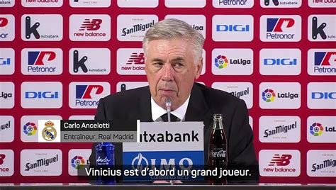 Real Madrid Ancelotti Je veux que Vinicius soit plus respecté