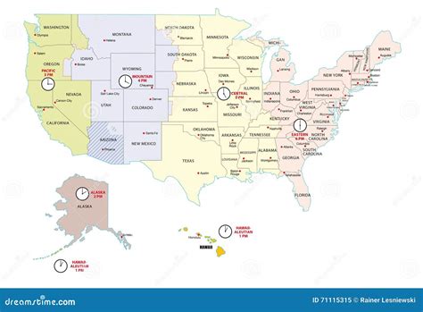 Time Zone Map Usa With States