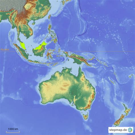 Stepmap Karte Komplett Malaysia Landkarte F R Asien