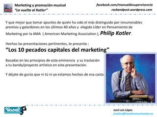 Marketing Y Promocion Musical Seg N Philip Kotler Ppt