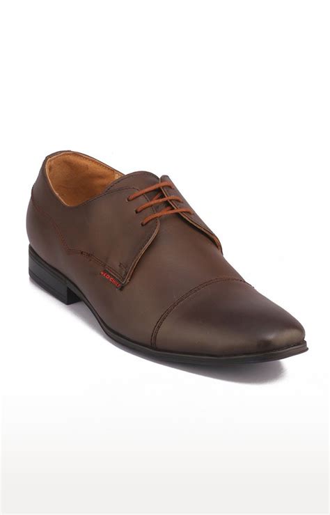 Mens Brown Leather Derby Shoes