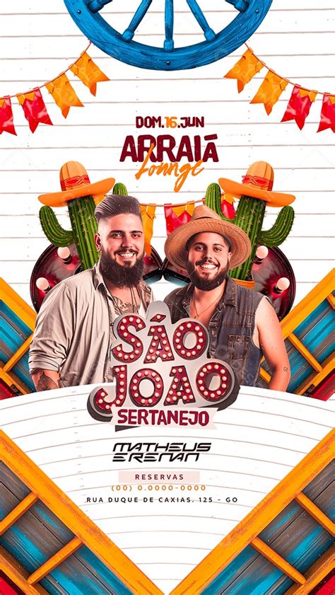 Story Flyer Arrai Lounge S O Jo O Sertanejo Matheus E Renan Social