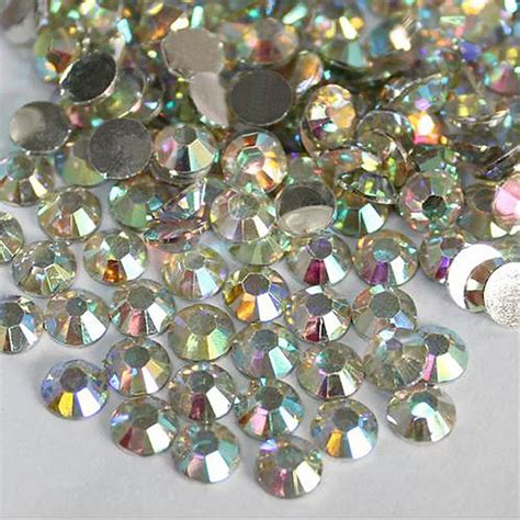 1000Pcs Lot 14 Facets Resin Rhinestone Gem Flat Back Crystal AB Beads