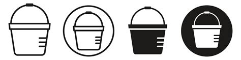 Bucket Icon Set Collection For Web 47420188 Vector Art At Vecteezy