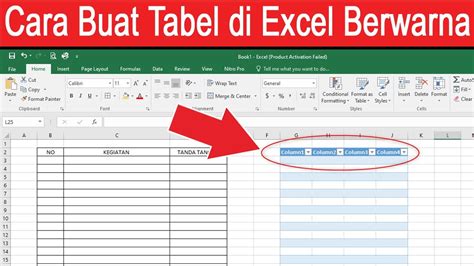 Cara Membuat Tabel Di Excel Berwarna YouTube