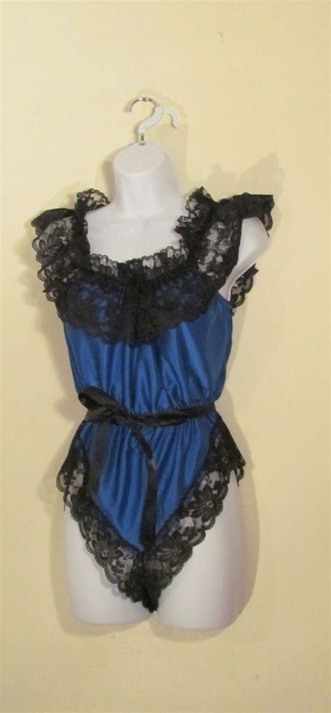 Sexy VINTAGE Royal Blue LACE Lingerie By GretelsBoutique On Etsy