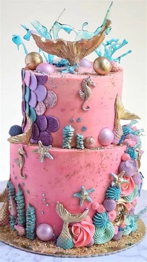 Gorgeous Cake Decor Inspo ♡ Mermaid Birthday Cakes Mermaid Cakes