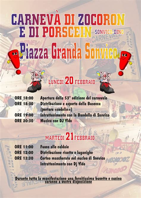 Online Il Programma Carnevale Sonvico Dino