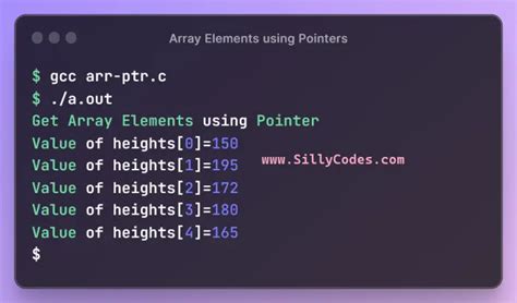 Accessing Array Elements Using Pointers In C Sillycodes