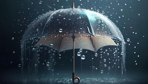 Premium AI Image | An umbrella in the rain