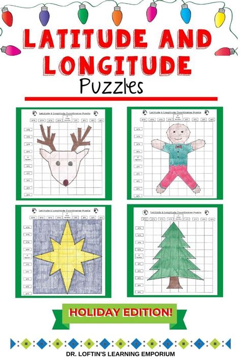 Latitude And Longitude Practice Puzzle Activity Winter Christmas