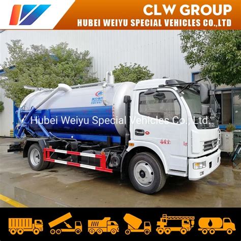 6000litres 8000litres High Pressure Vacuum Suction Sewage Tanker Truck