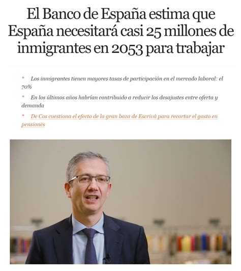 El Banco De España Estima Que España Necesitará Cerca De 25 Millones De