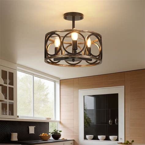 Williston Forge Wister Semi Flush Mount Ceiling Light Reviews Wayfair