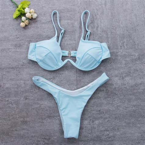Brazilian Thong Push Up Underwired 2 Piece Bikini
