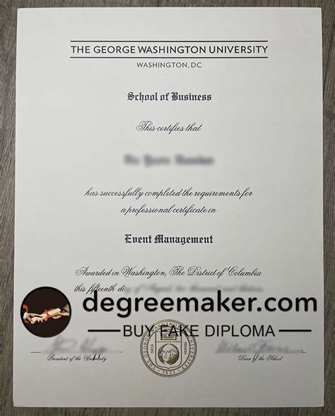 Order George Washington University Diploma