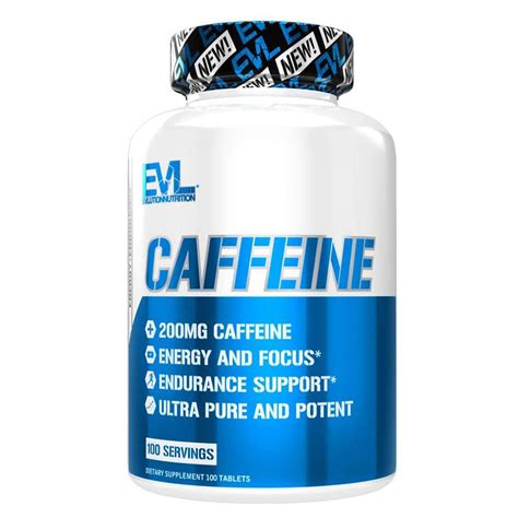 Evlution Nutrition Caffeine 200 Mg 100 Tablets Zone Nutrition