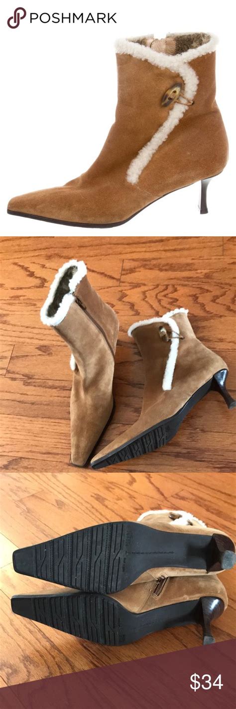 Euc Stuart Weitzman Boot Fur Lined Heel Stuart Weitzman Boots