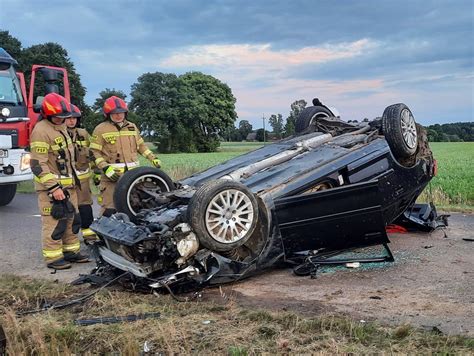 Kraksa i dachowanie w Hannie pożary w Zakręciu i Okunince FOTO