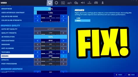 How To Enable Performance Mode In Fortnite Chapter 4 Settings Resetting Fix Otosection