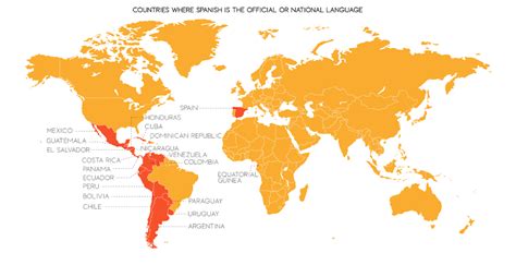 World Map Of Spanish Speaking Countries Campus Map