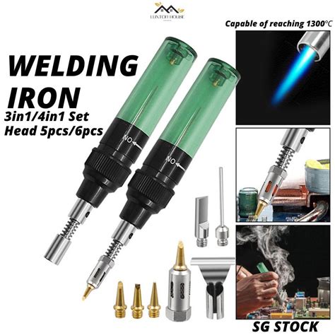 SG 4 In 1 Welding Iron Soldering Iron Head Welder Tip Butane Torch