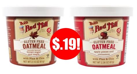 Bobs Red Mill Gluten Free Oatmeal Cups 19 At Target After Rebate And