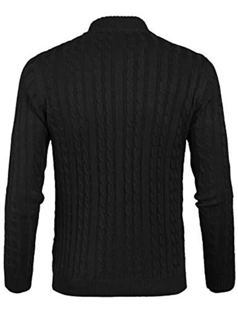 Buy COOFANDY Men S Full Zip Cardigan Sweater Slim Fit Cable Knitted Zip