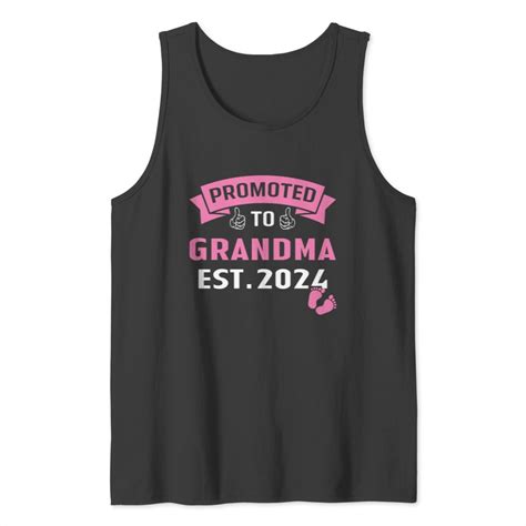 Funny Promoted To Grandma Est 2024 Great Grandma 2024 Tank Tops Sold By Linneabanas497728 Sku