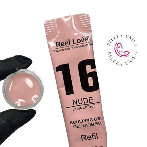 Gel sachê Real Love 16 nude 15ml Beleza Unika