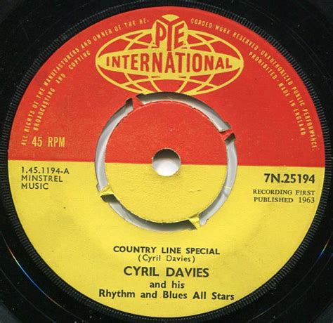 Cyril Davies And His Rhythm And Blues All Stars Country Line Special Vinyl 7 45 Rpm